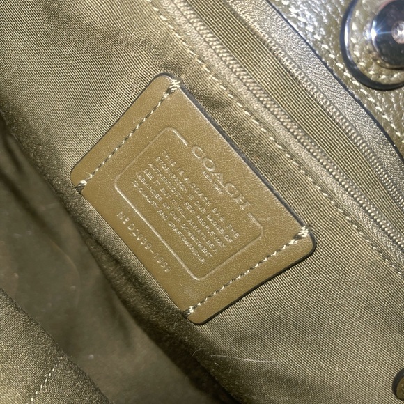 Coach Sage Green Leather Tote - Picture 2 of 3